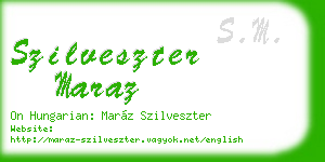 szilveszter maraz business card